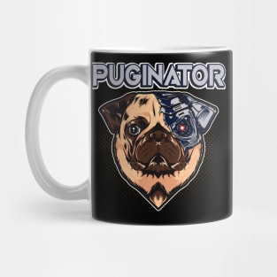 Puginator Funny Robot Pug Dog Mug